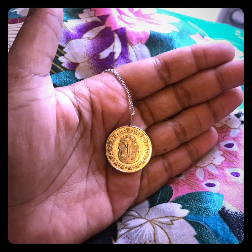 Handmade Egyptian pound pendant with 16” inch